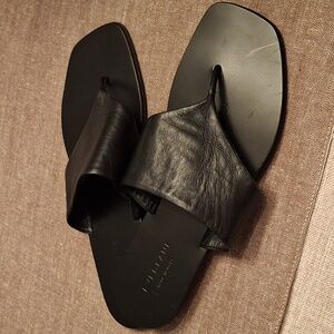 Everlane Black Leather Sandals Made In Italy Size 8.5